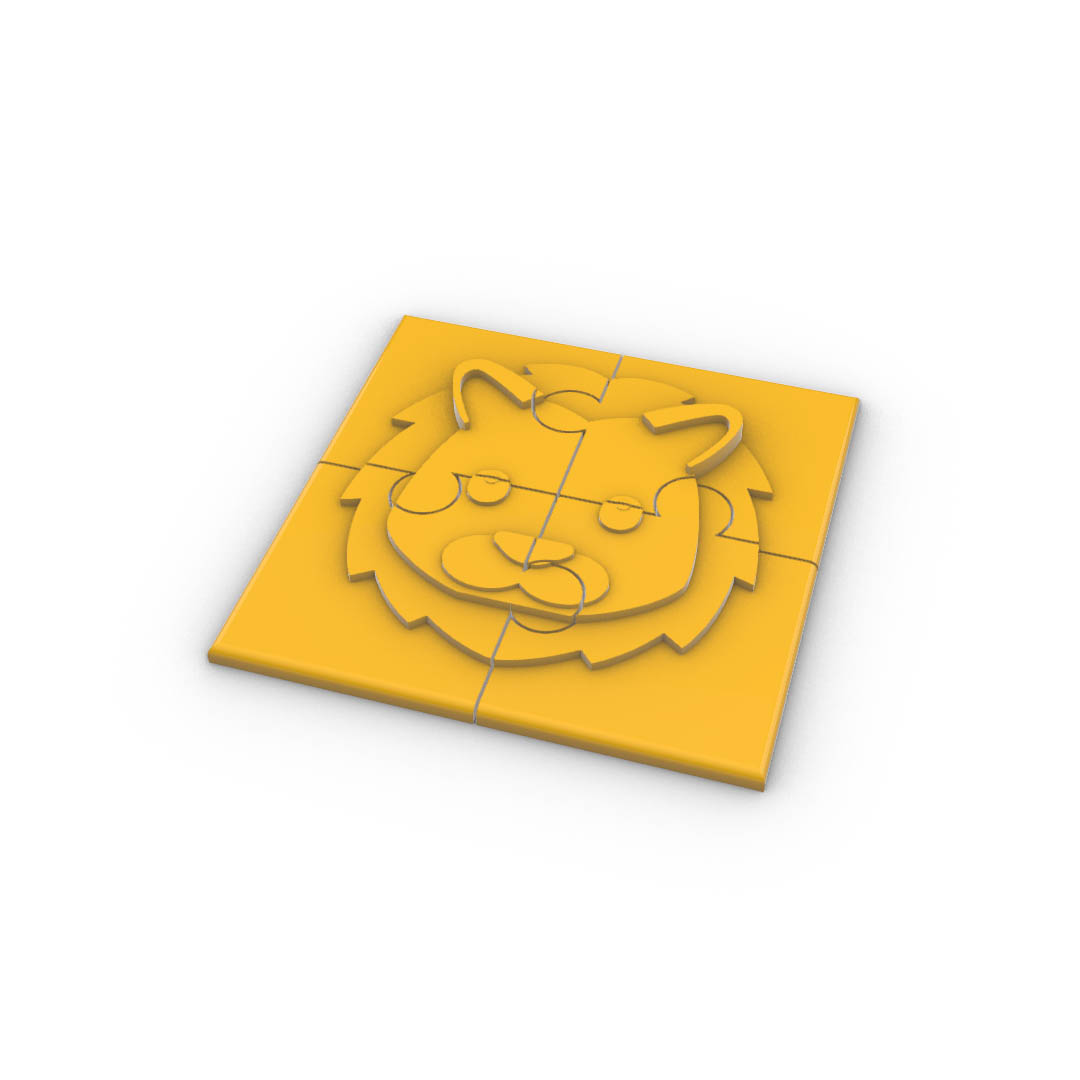 Download modelli 3d - Lion Puzzle